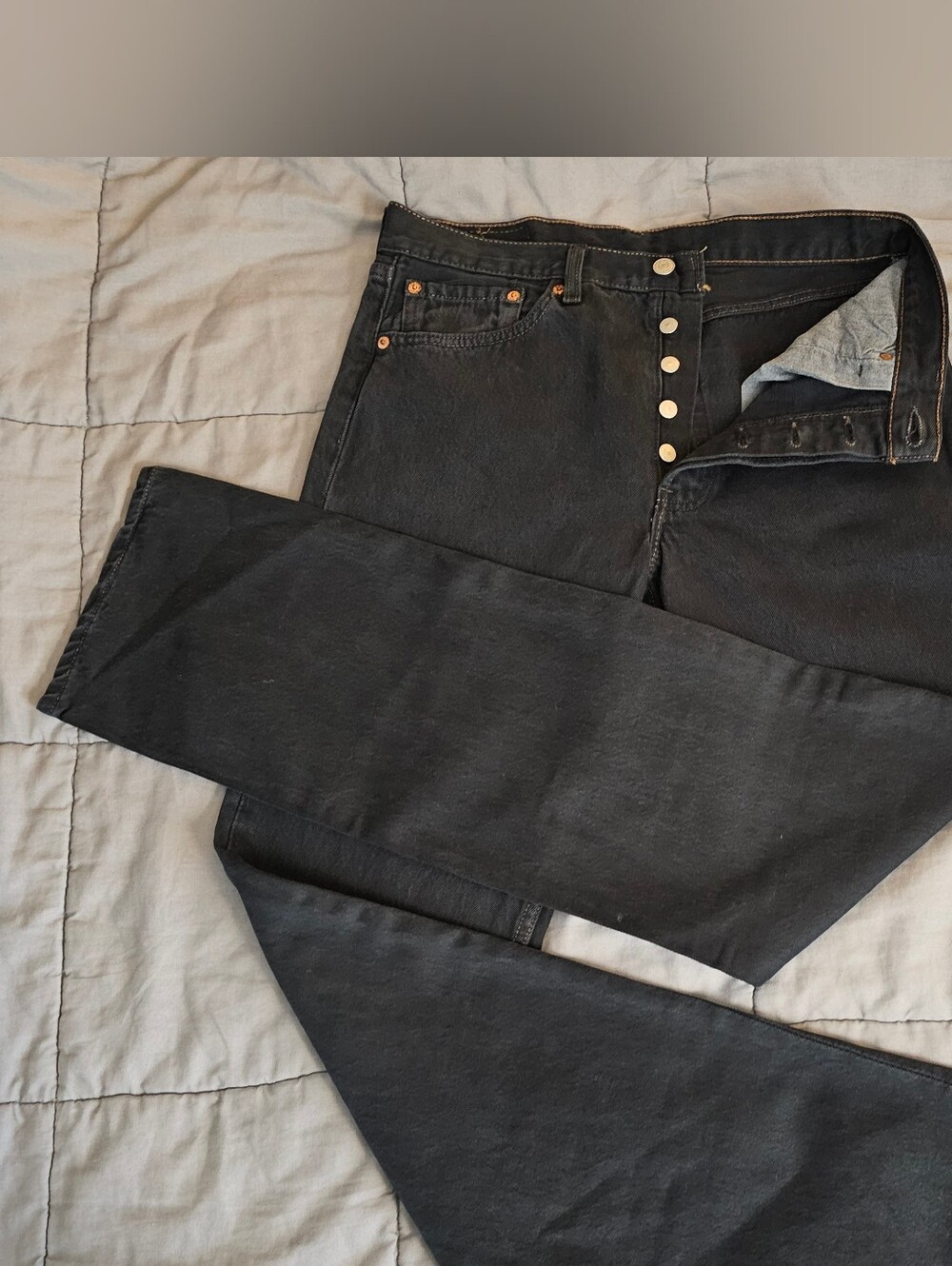 Vintage 90s Levis 501XX Jeans USA Made Men's 32x34 Black Denim 501-1645 Sep '96